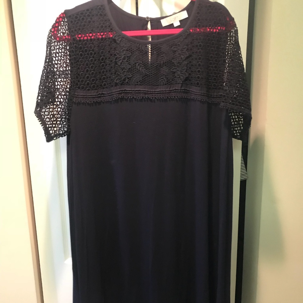 Navy blue swing dress